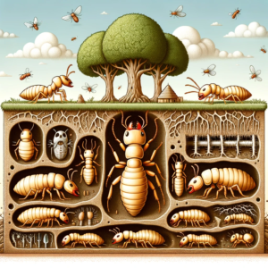 Close up of subterranean termites, common in Dallas